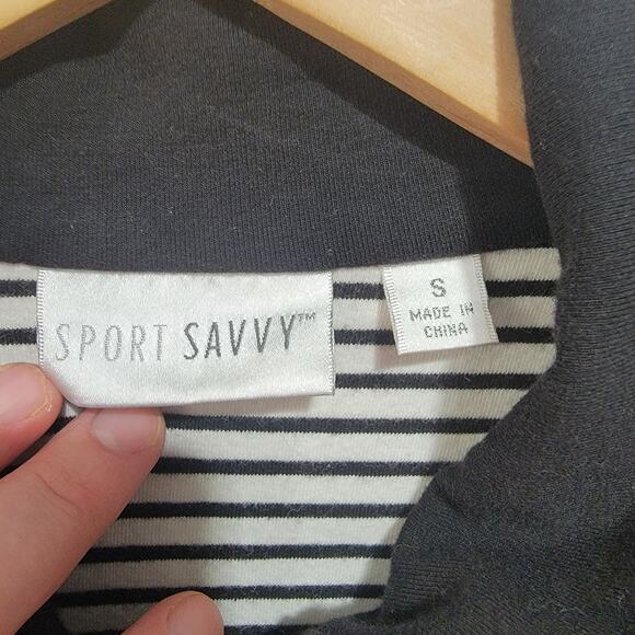 Sport Savvy Womens Black and White Lined Light Jacket Size Small Style A92329 - Picture 5 of 9